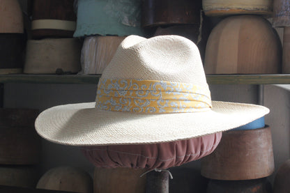 Wide Brim Toquilla Straw Fedora
