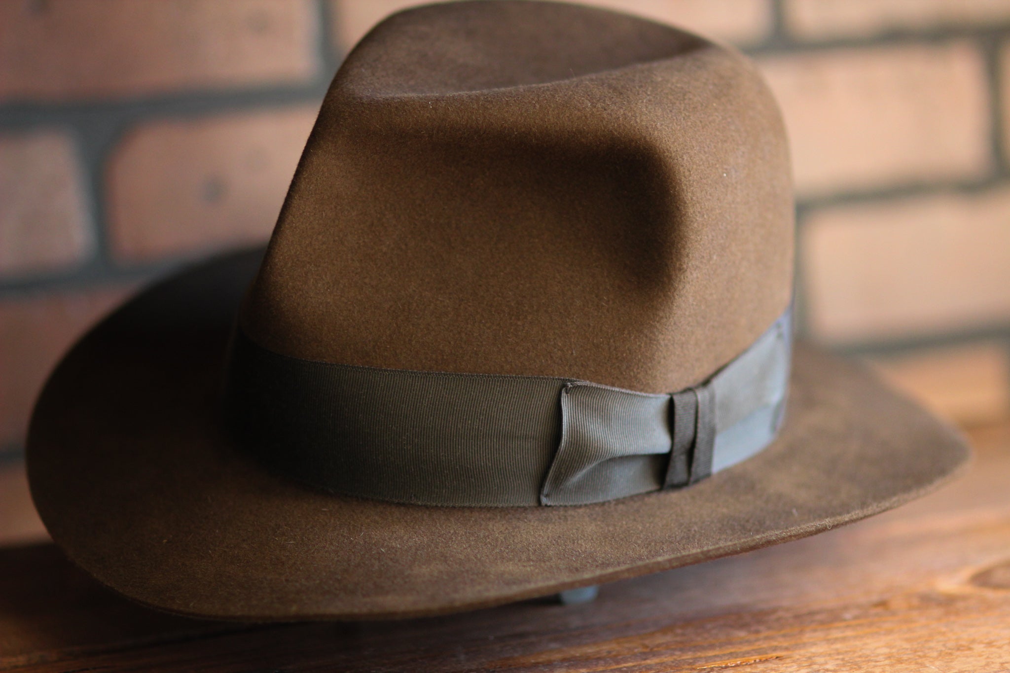 Handcrafted replica fedora modeled after the iconic hat worn by Harrison Ford as Indiana Jones.