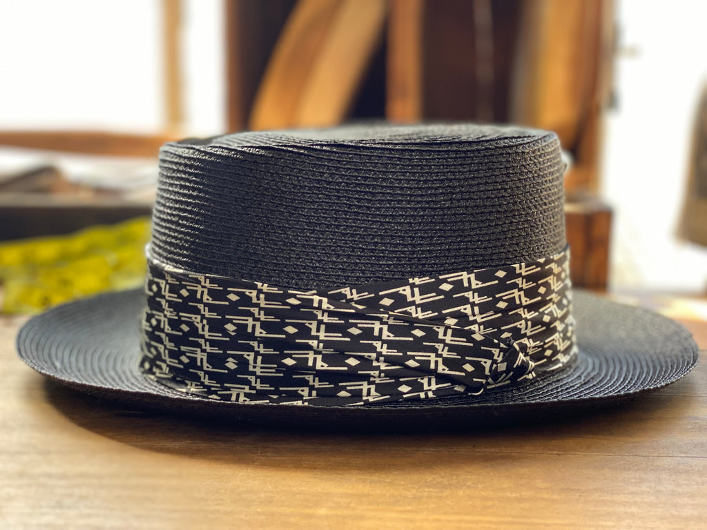 Fedora Hat Ground Straw Raffia Straw Blue- Barts Reference : 10224